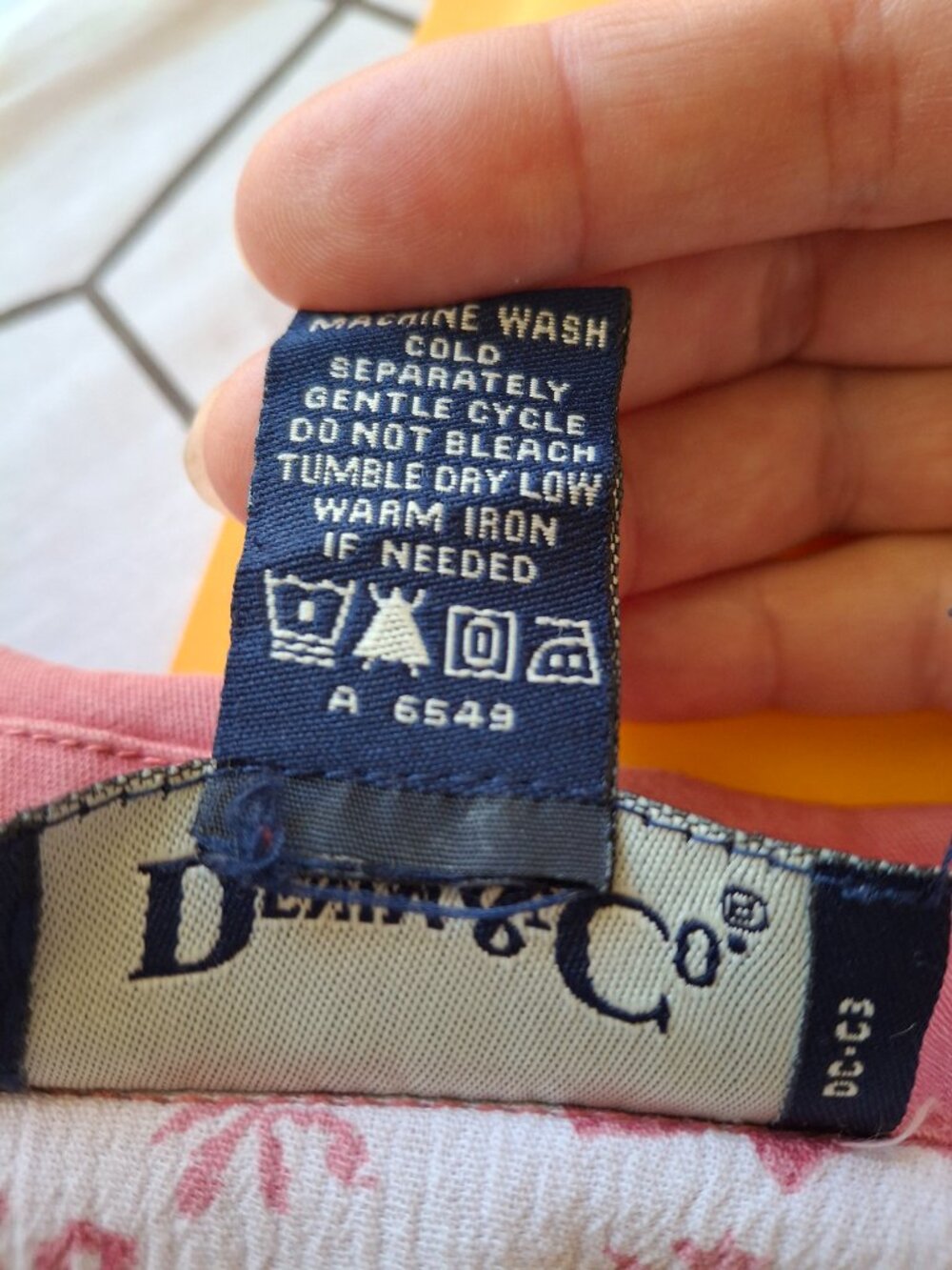 Denim & Co. Denim Jacket, Button-Front, Pockets, Botanical Print Trim, Size M - Picture 9 of 12